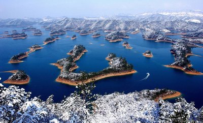 千岛湖雪景